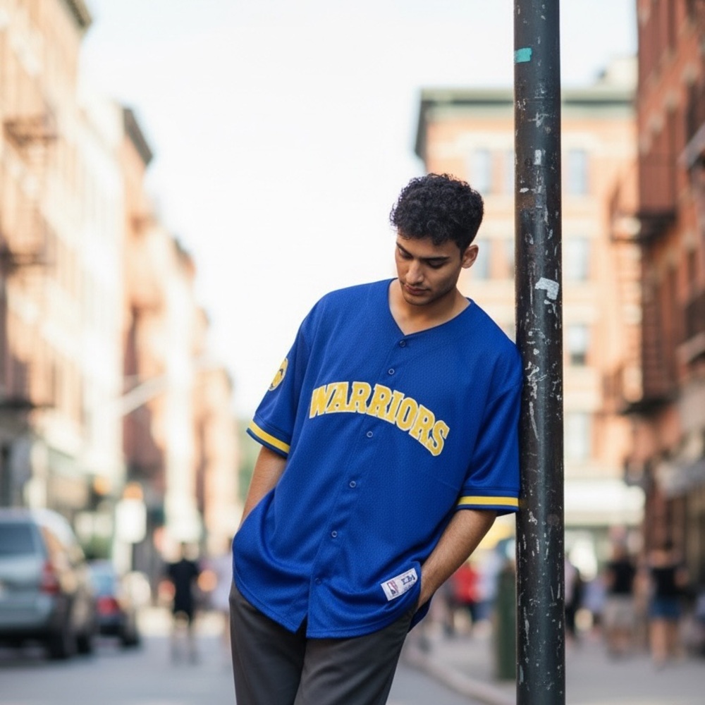 Golden state button down jersey